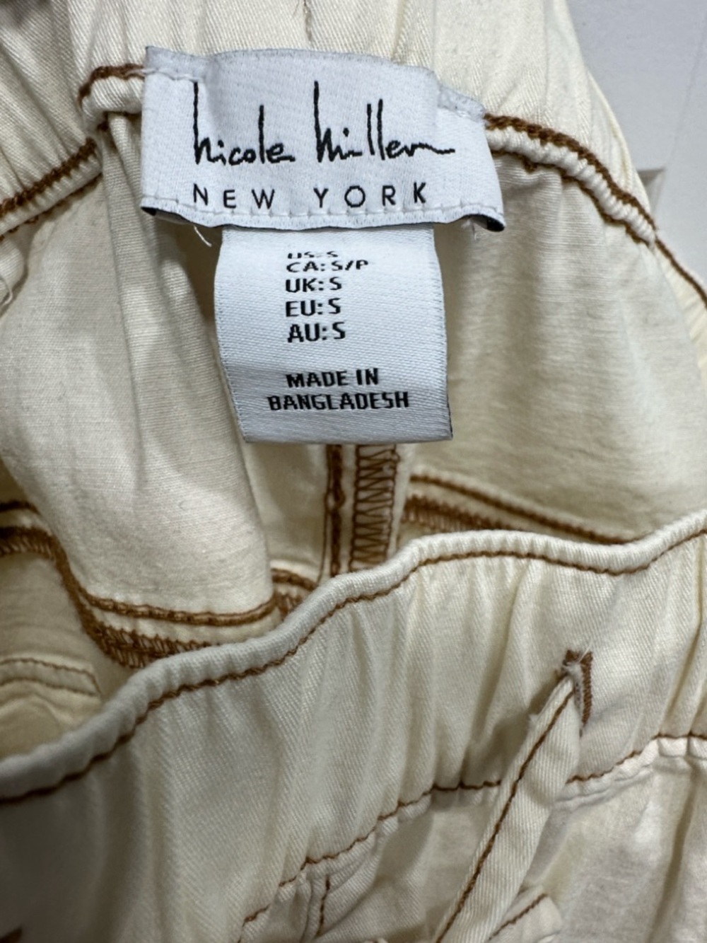 Nicole Miller Women’s Cream Cargo Pants - Size Small - Picture 4 of 6